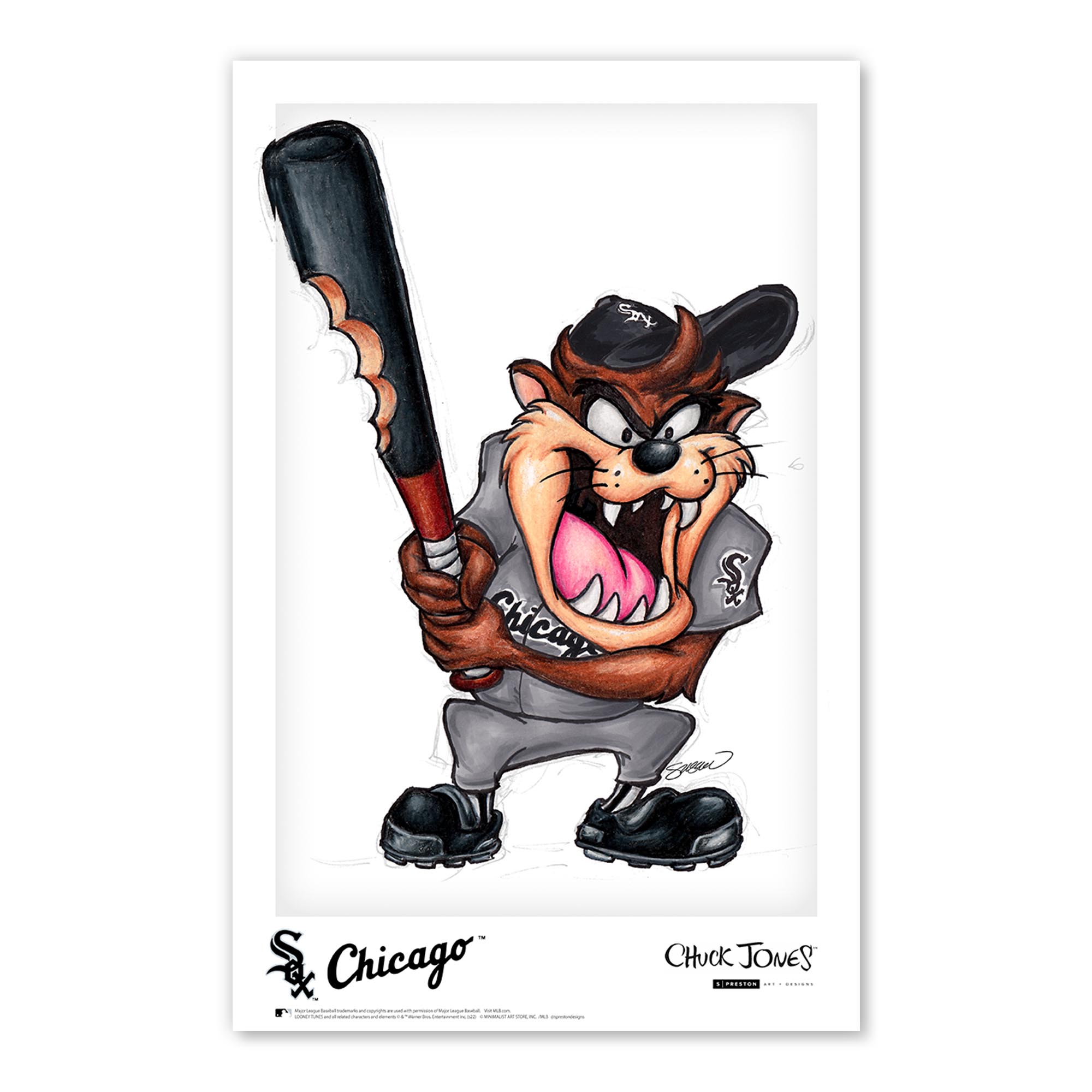 Tasmanian Devil Chicago White Sox 11" x 17" Poster Print