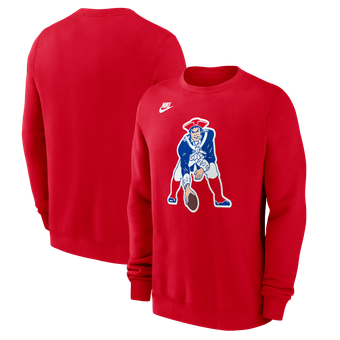 Men's Nike Red New England Patriots Pat Patriot Club Sweatshirt