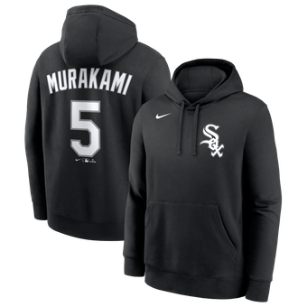 Men's Nike Munetaka Murakami Black Chicago White Sox Name & Number Club Fleece Pullover Hoodie