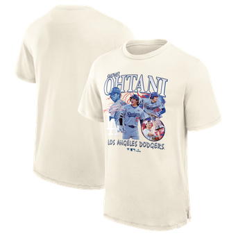 Men's Fanatics Shohei Ohtani Cream Los Angeles Dodgers Montage T-Shirt