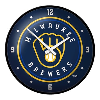 "Milwaukee Brewers 17.5"" Modern Disc Wall Clock"