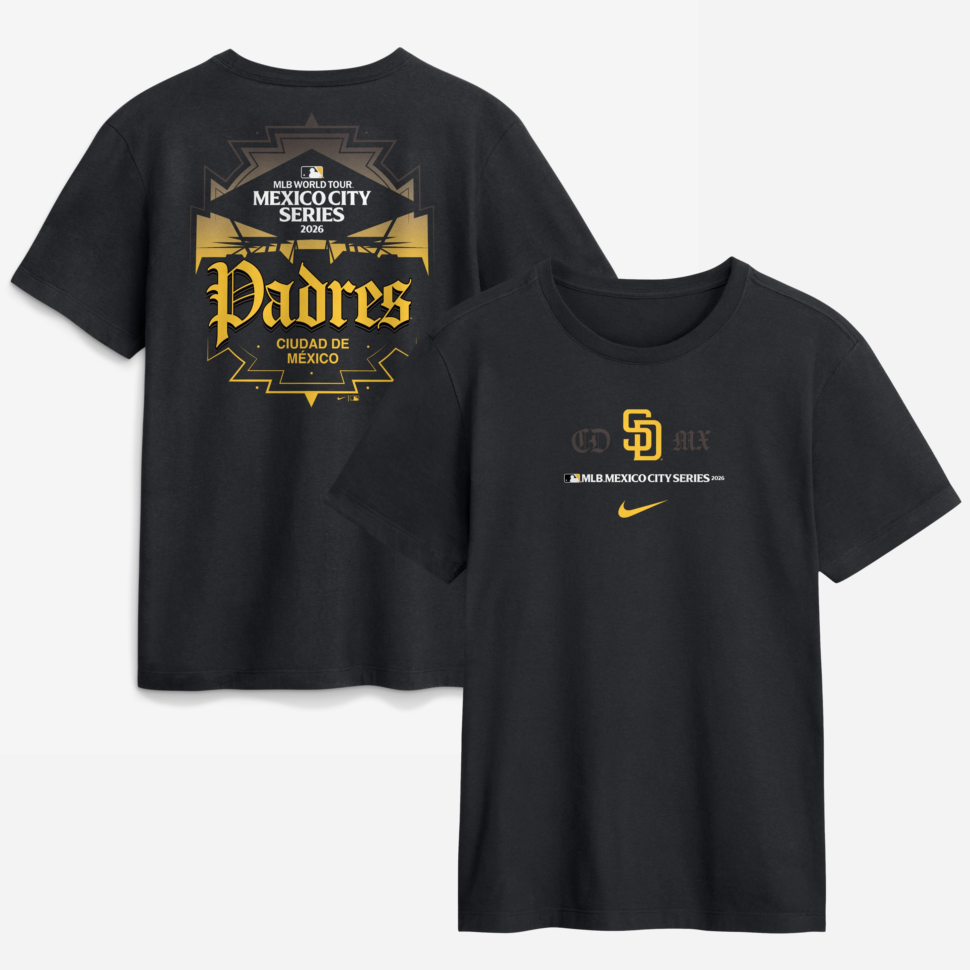 Men's Nike  Black San Diego Padres MLB World Tour: Mexico City Series Graphic T-Shirt