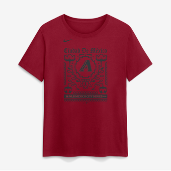 Women's Nike Red Arizona Diamondbacks MLB World Tour: Mexico City Series 2026 T-Shirt