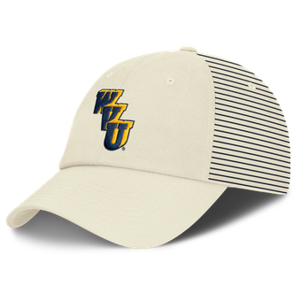 Men's Nike White West Virginia Mountaineers Vault Logo Striped Club Dri-FIT Adjustable Hat