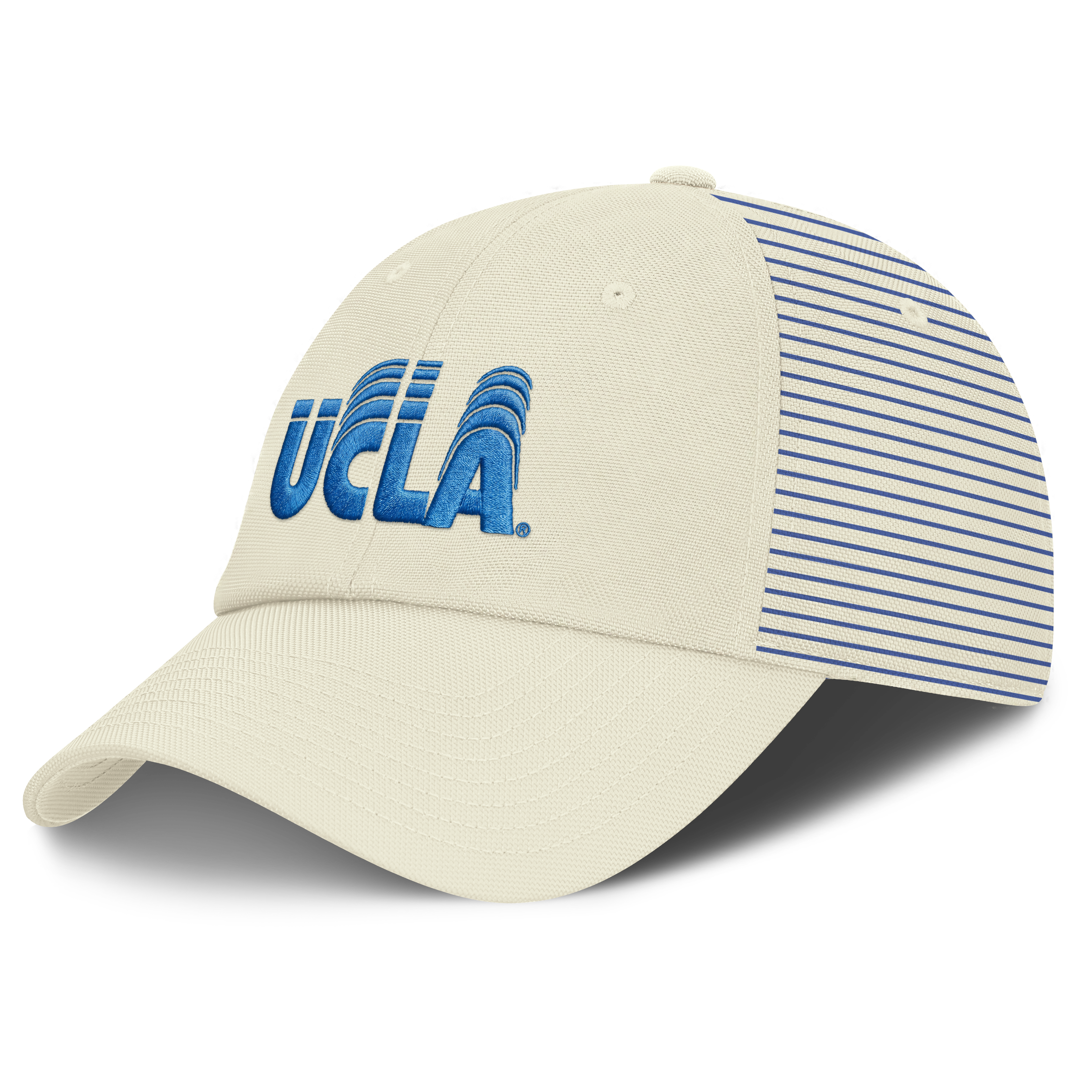 Men's Nike White UCLA Bruins Vault Logo Striped Club Adjustable Hat