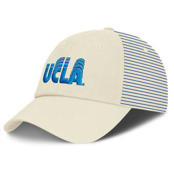 Men's Nike White UCLA Bruins Vault Logo Striped Club Dri-FIT Adjustable Hat
