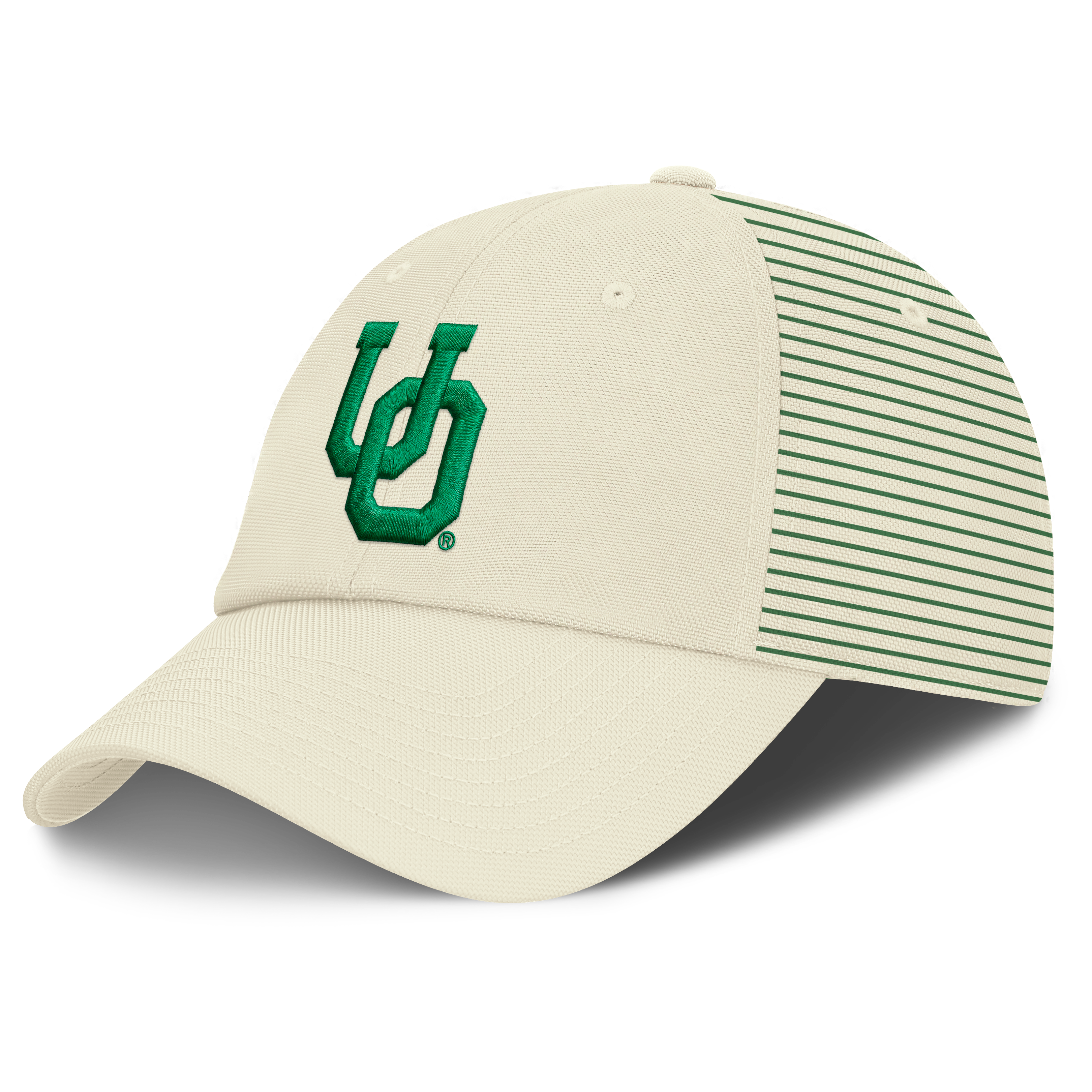 Men's Nike White Oregon Ducks Vault Logo Striped Club Adjustable Hat