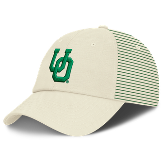 Men's Nike White Oregon Ducks Vault Logo Striped Club Adjustable Hat