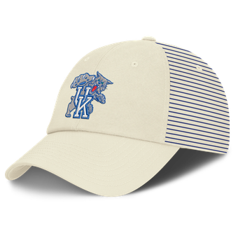 Men's Nike White Kentucky Wildcats Vault Logo Striped Club Adjustable Hat