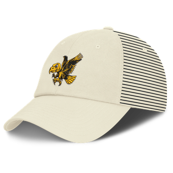 Men's Nike White Iowa Hawkeyes Vault Logo Striped Club Adjustable Hat