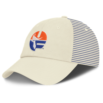 Men's Nike White Florida Gators Vault Logo Striped Club Adjustable Hat