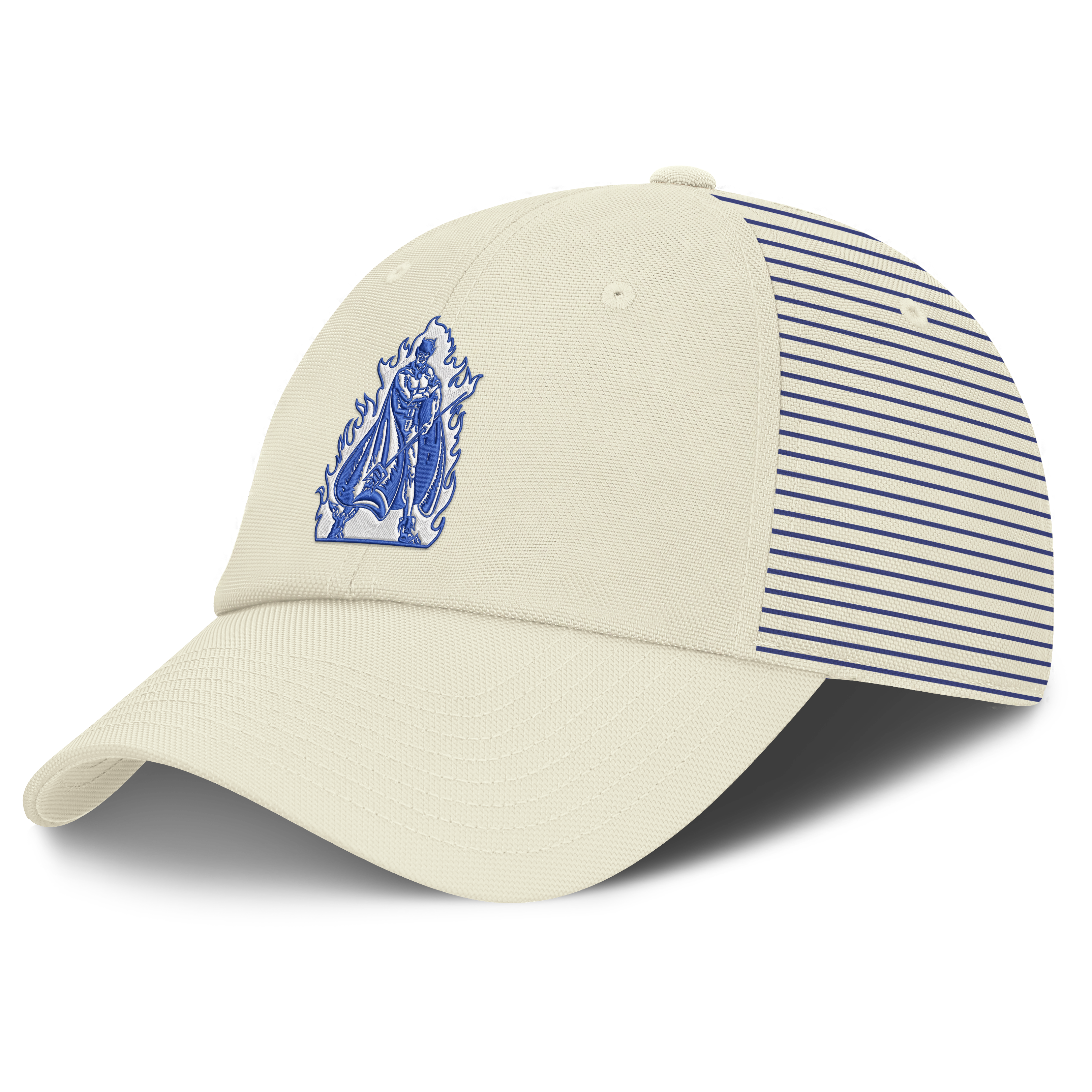 Men's Nike White Duke Blue Devils Vault Logo Striped Club Adjustable Hat