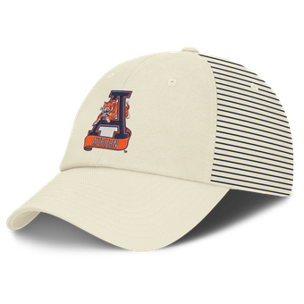 Men's Nike White Auburn Tigers Vault Logo Striped Club Dri-FIT Adjustable Hat