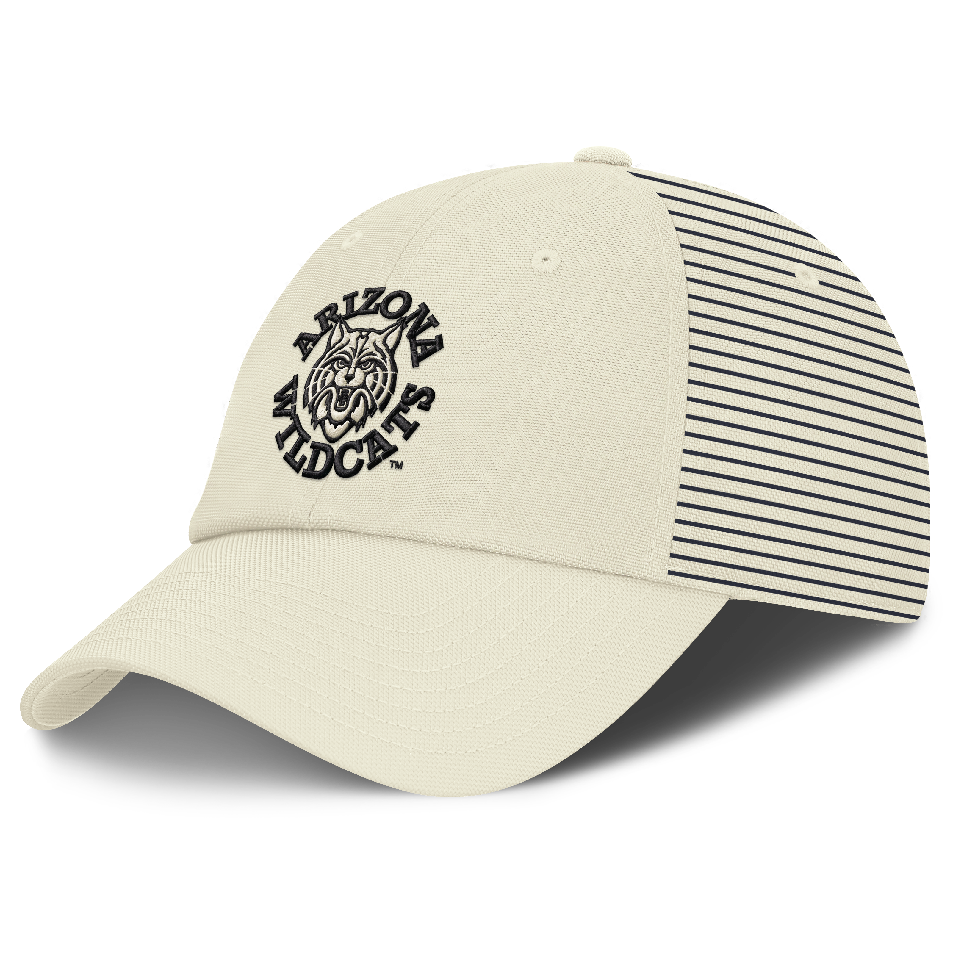 Men's Nike White Arizona Wildcats Vault Logo Striped Club Adjustable Hat
