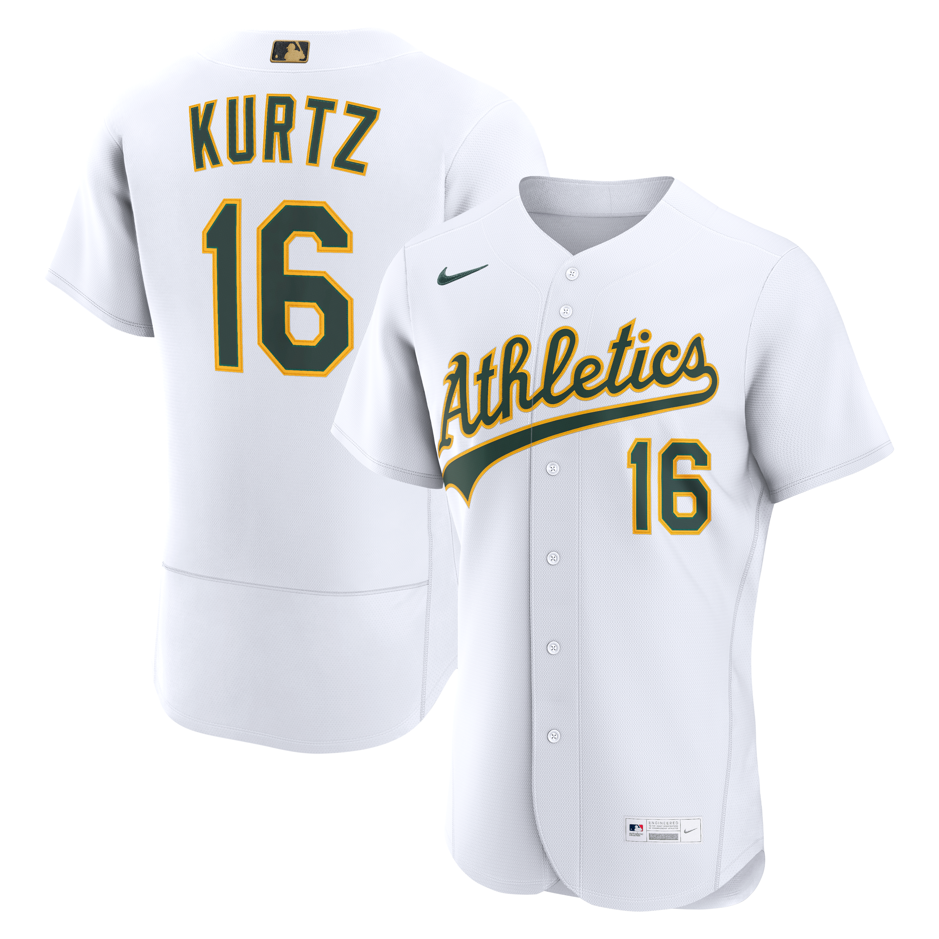 Men's Nike Nick Kurtz White Athletics MLB Awards Authentic Jersey