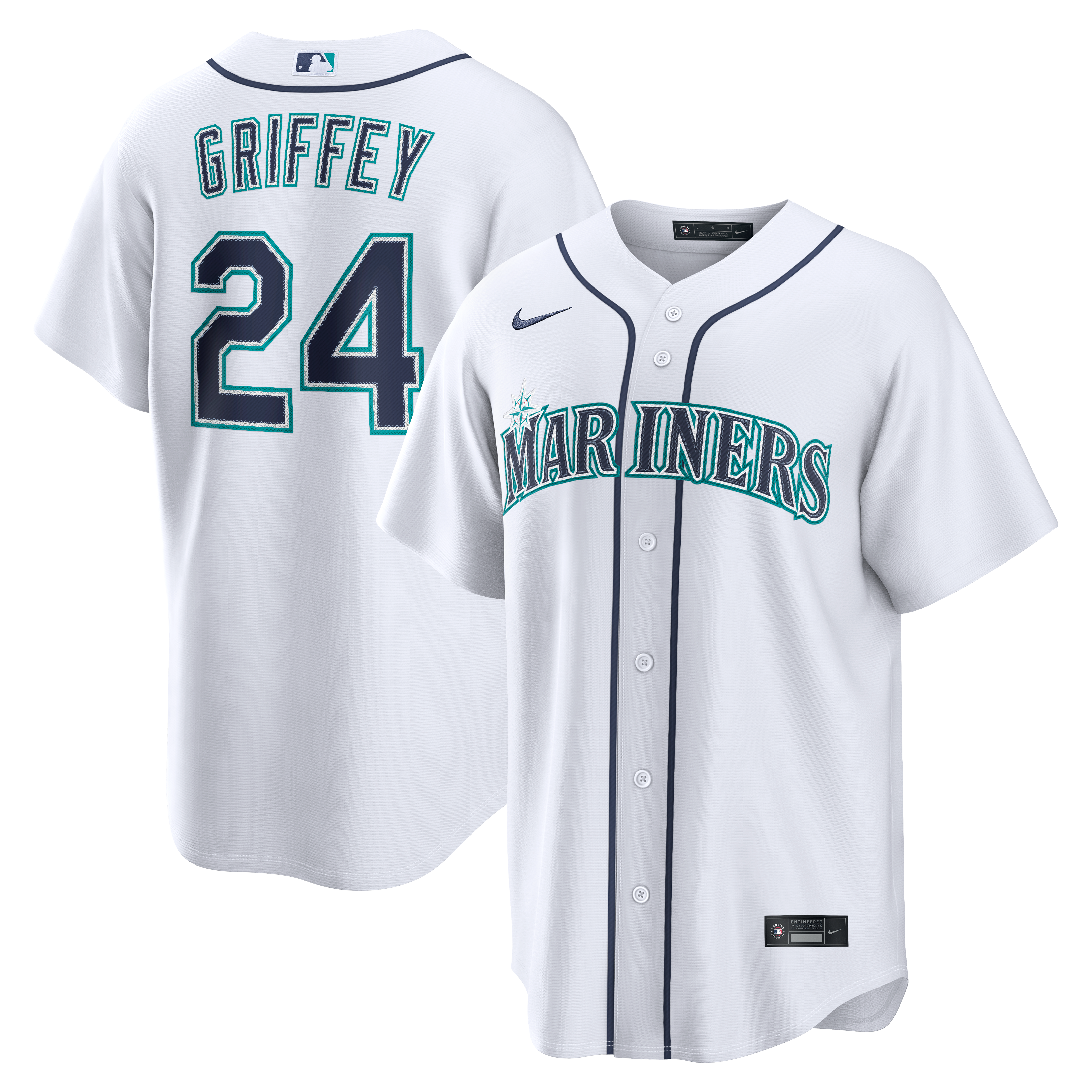 Men's Nike Ken Griffey Jr. White Seattle Mariners  Home Replica Jersey