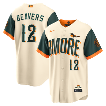 Men's Nike Dylan Beavers Cream Baltimore Orioles 2026 City Connect Stadium Jersey