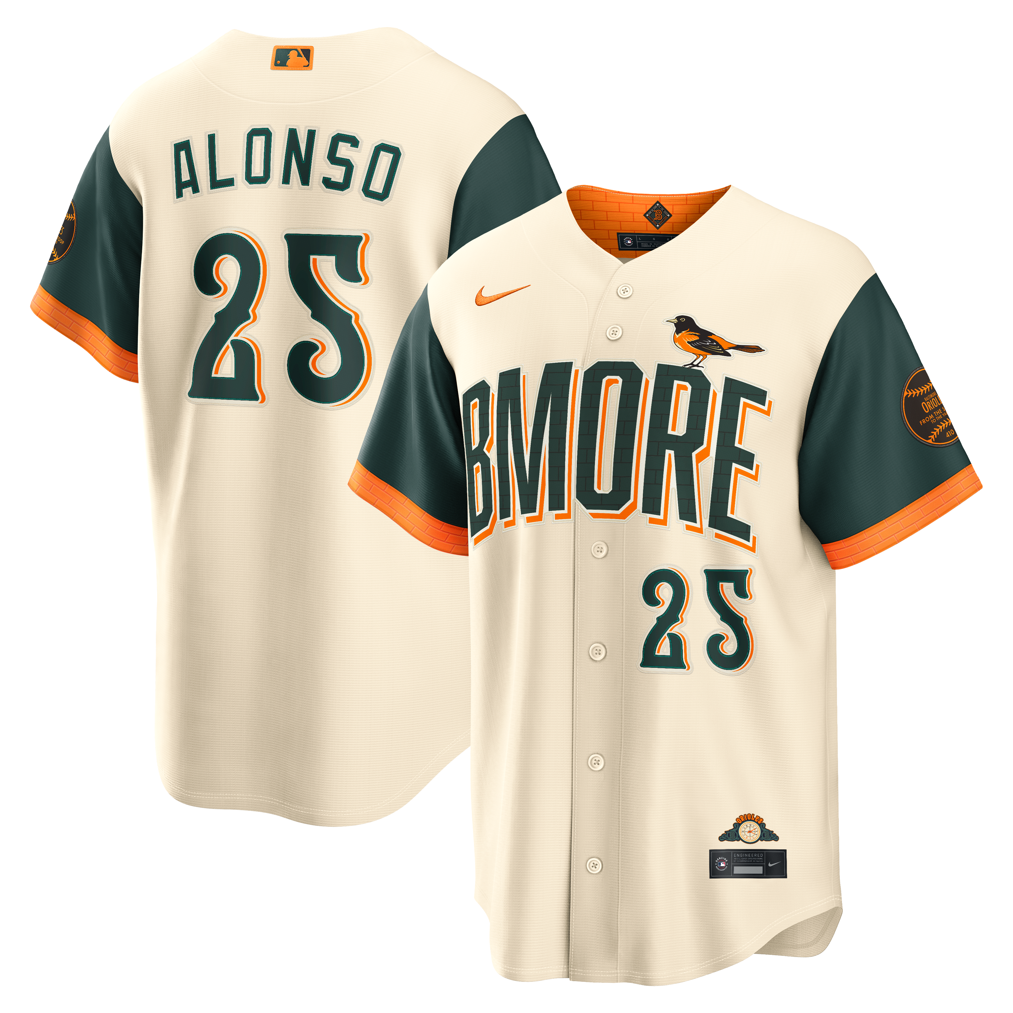 Men's Nike Pete Alonso Cream Baltimore Orioles 2026 City Connect Stadium Jersey