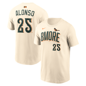 Men's Nike Pete Alonso Cream Baltimore Orioles 2026 City Connect Name & Number T-Shirt