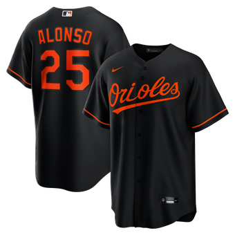 Men's Nike Pete Alonso Black Baltimore Orioles Alternate Replica Jersey