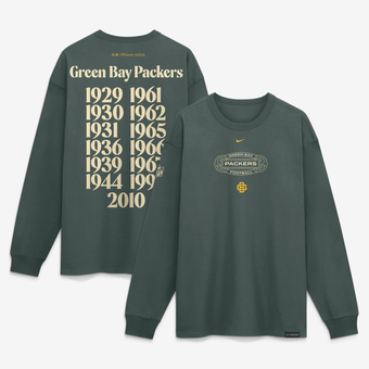 Men's Nike  Green Green Bay Packers 2026 Rivalries Collection Max90 Long Sleeve T-Shirt