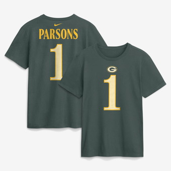 Men's Nike Micah Parsons Green Green Bay Packers 2026 Rivalries Collection Player Name & Number T-Shirt