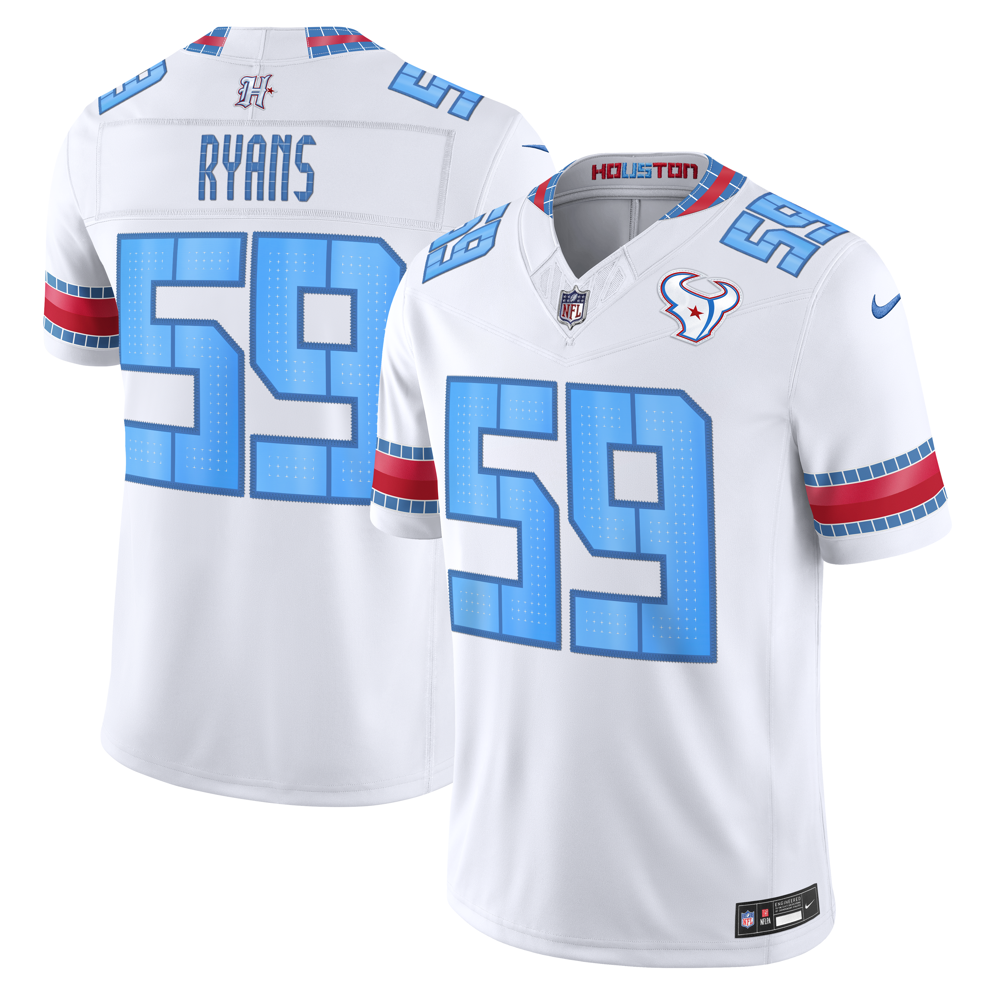 Men's Nike DeMeco Ryans White Houston Texans 2026 Rivalries Collection Stitched Limited Jersey