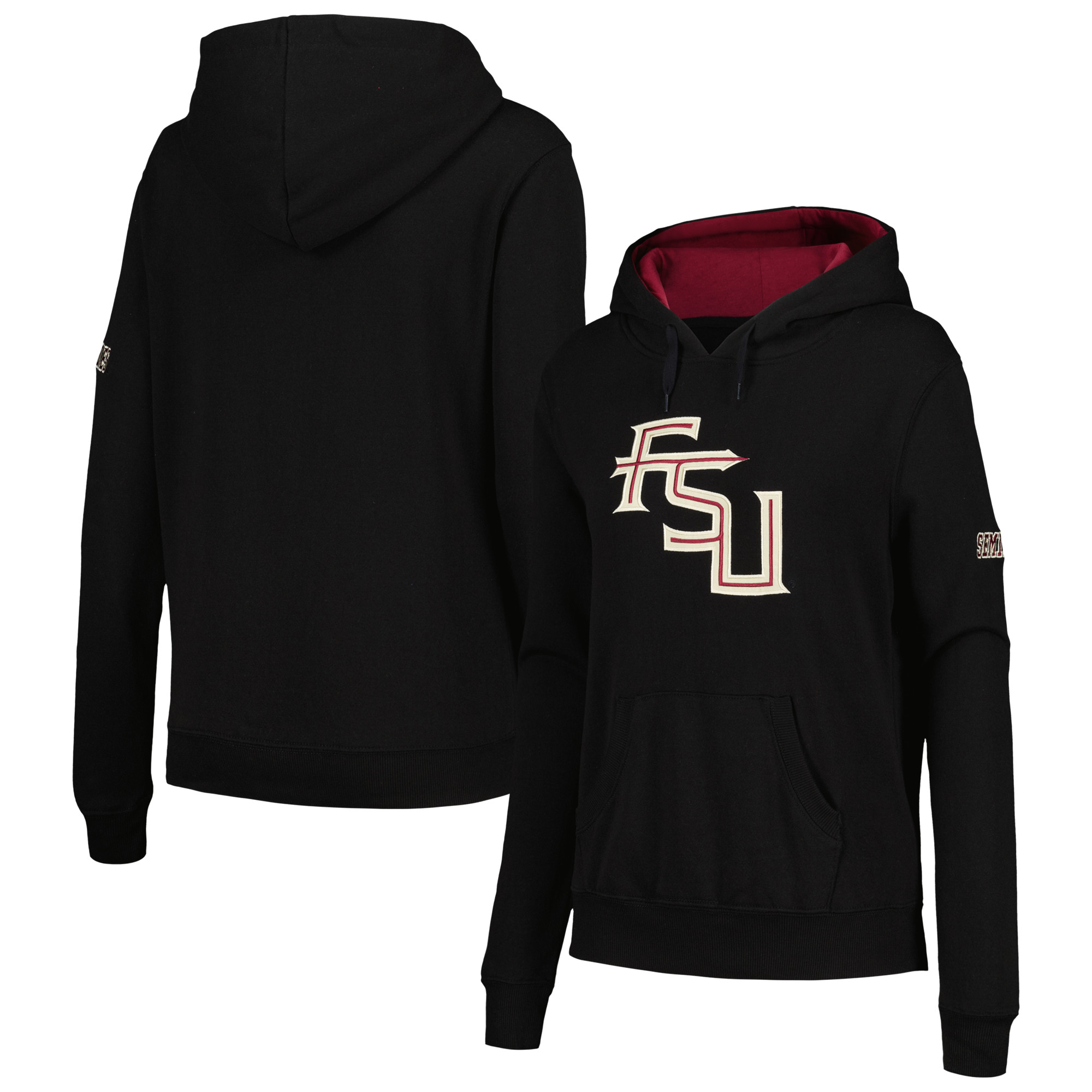 Women’s Colosseum Black Florida State Seminoles Big Logo Pullover Hoodie Women’s Colosseum Black Florida State Seminoles Big Logo Pullover Hoodie