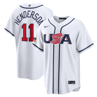 Men's Nike Gunnar Henderson White USA Baseball 2026 World Baseball Classic Home Stadium Jersey