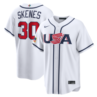 Men's Nike Paul Skenes White USA Baseball 2026 World Baseball Classic Home Stadium Jersey