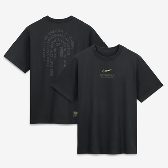 Women's Nike Black Oregon Ducks Origin of Speed Essential T-Shirt