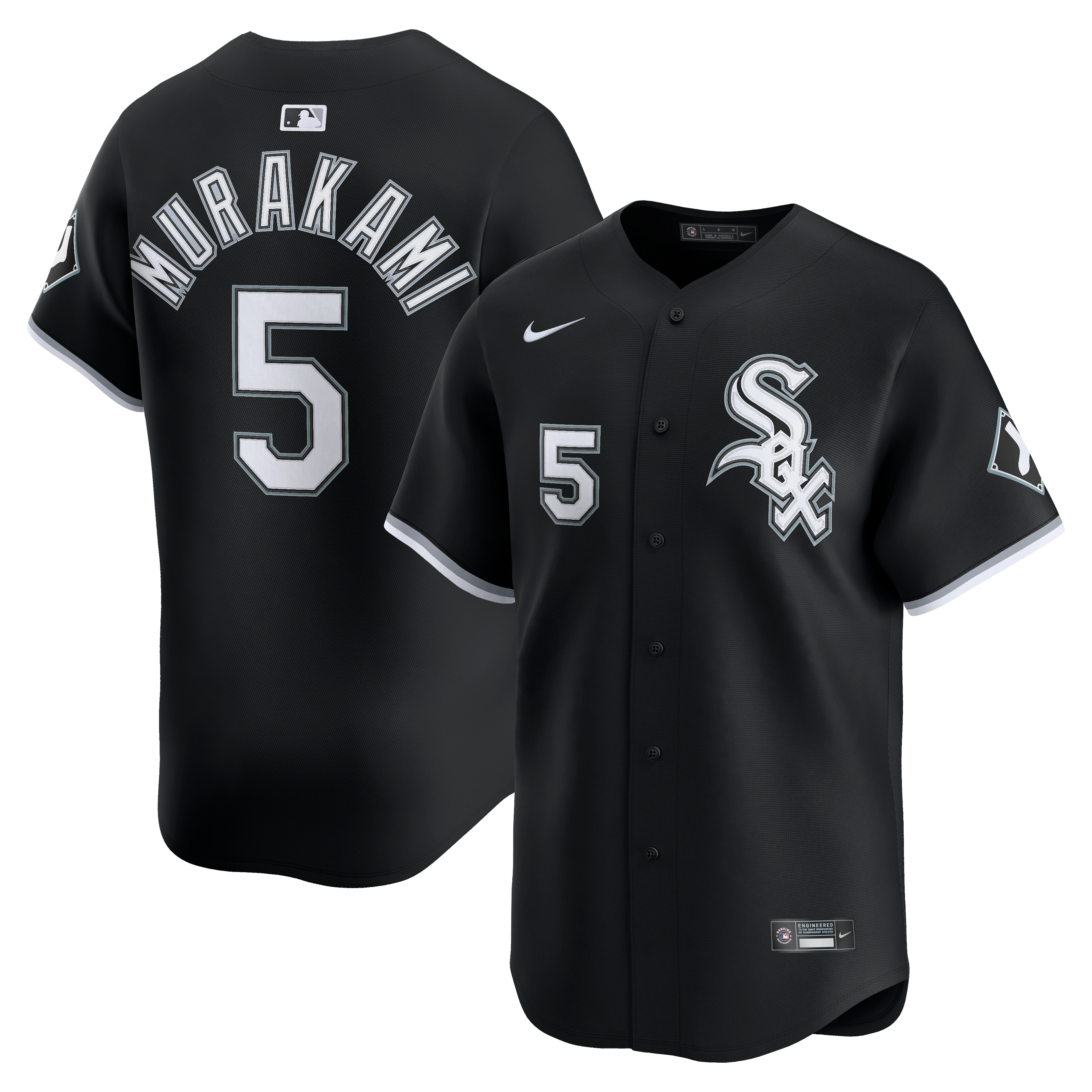 Men's Nike Munetaka Murakami Black Chicago White Sox Alternate Limited Jersey