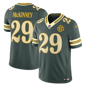 Men's Nike Xavier McKinney Green Green Bay Packers 2026 Rivalries Collection Stitched Limited Jersey
