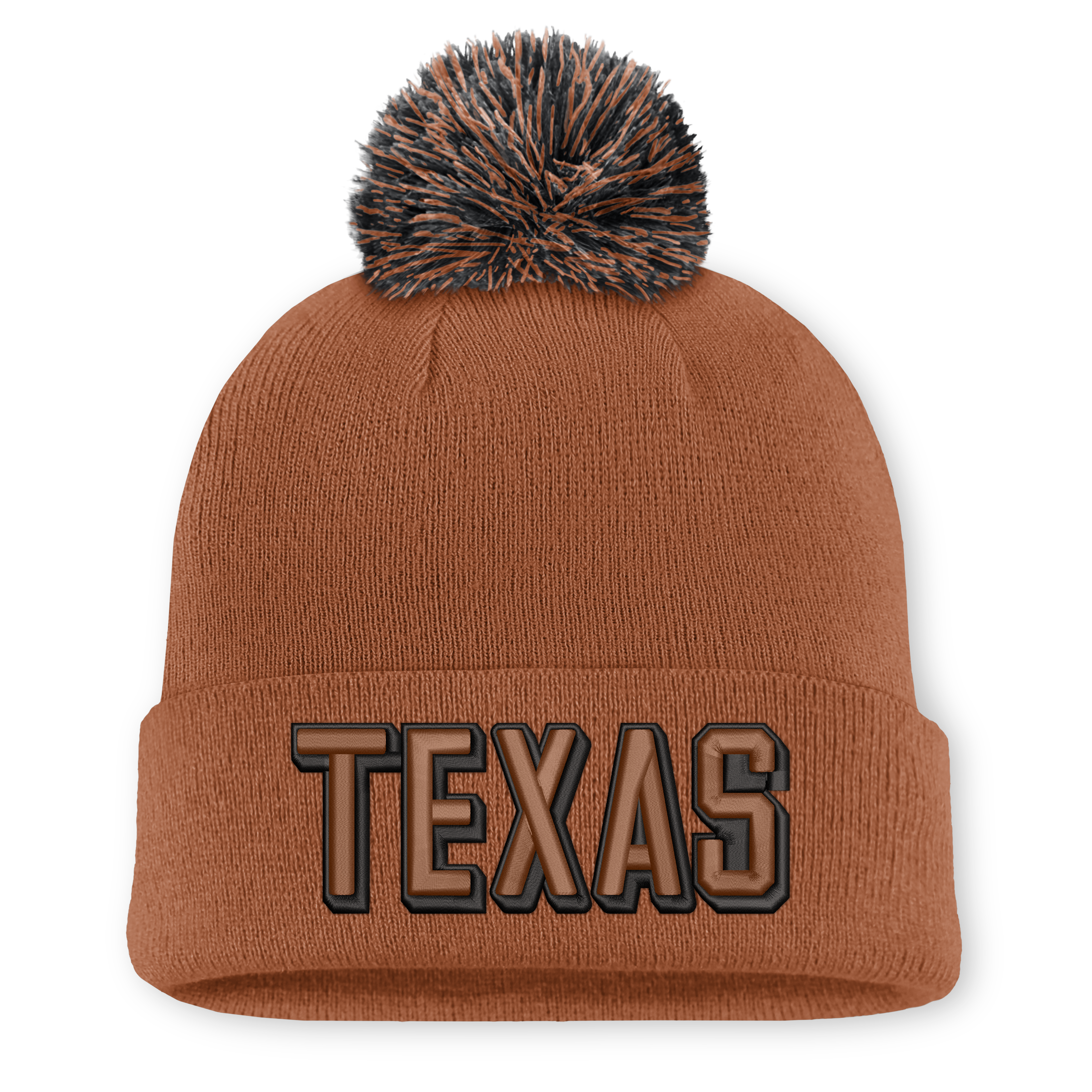 Unisex Nike Texas Orange Texas Longhorns Letter Mascot Knit Hat with Pom