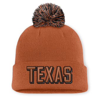Unisex Nike Texas Orange Texas Longhorns Letter Mascot Knit Hat with Pom