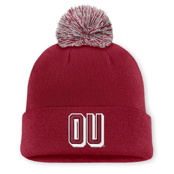 Unisex Nike Crimson Oklahoma Sooners Letter Mascot Knit Hat with Pom
