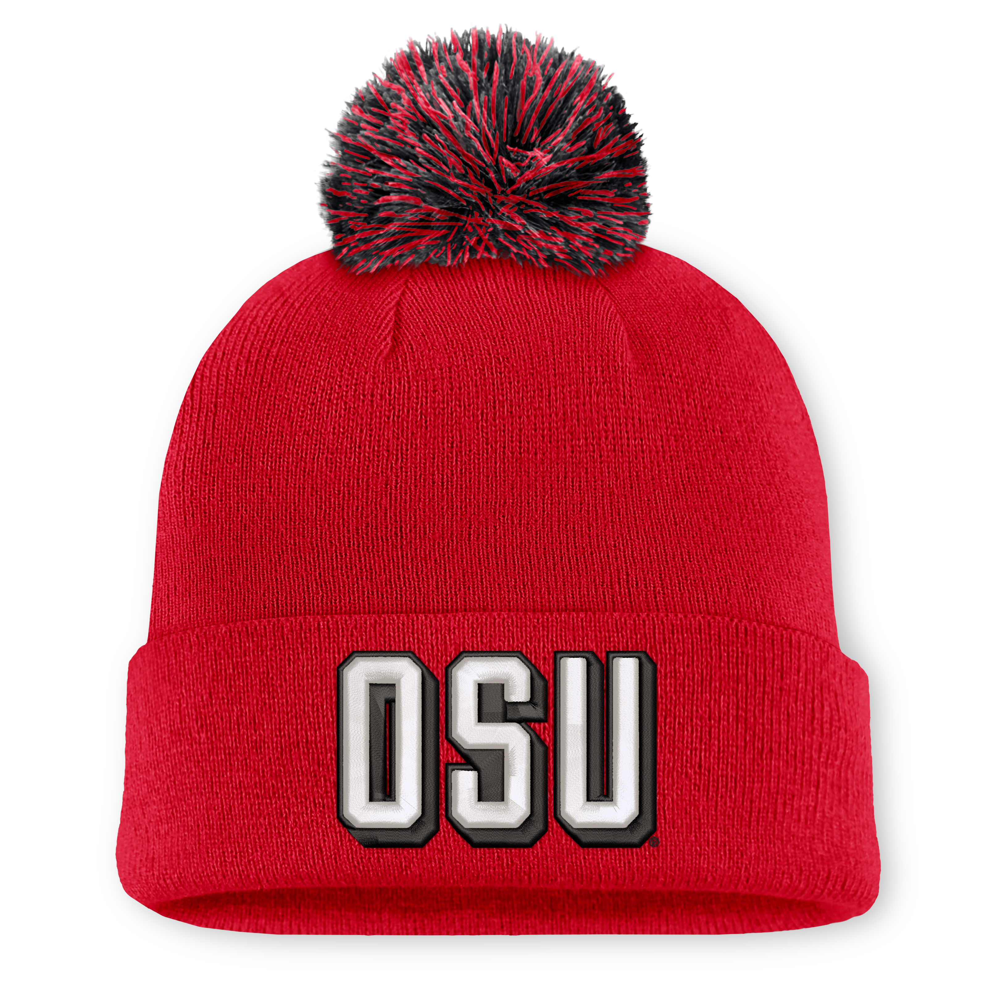 Unisex Nike Scarlet Ohio State Buckeyes Letter Mascot Knit Hat with Pom