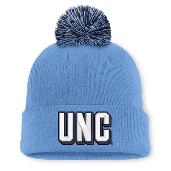 Unisex Nike Carolina Blue North Carolina Tar Heels Letter Mascot Knit Hat with Pom