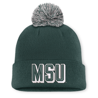 Unisex Nike Green Michigan State Spartans Letter Mascot Knit Hat with Pom