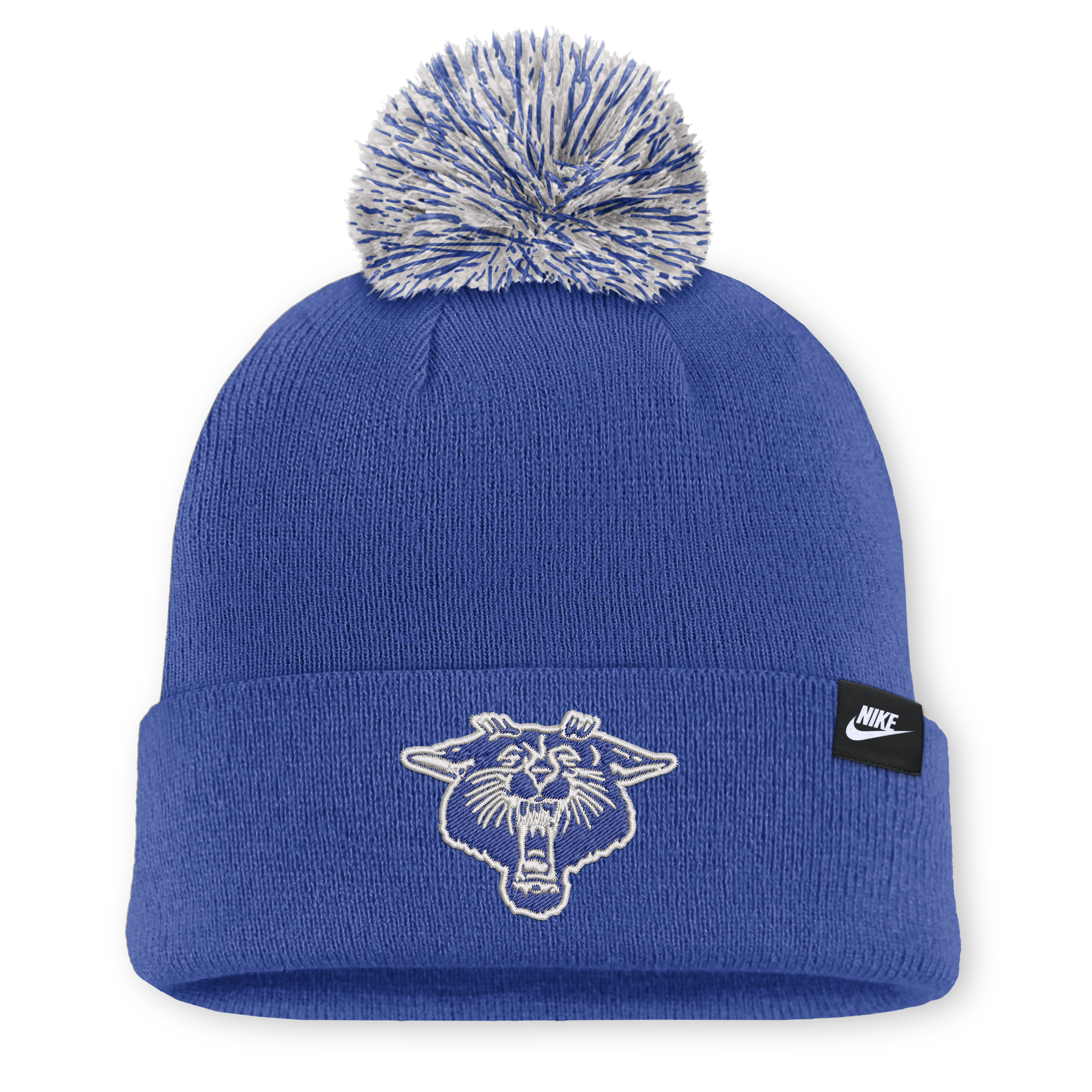 Unisex Nike Royal Kentucky Wildcats Letter Mascot Knit Hat with Pom