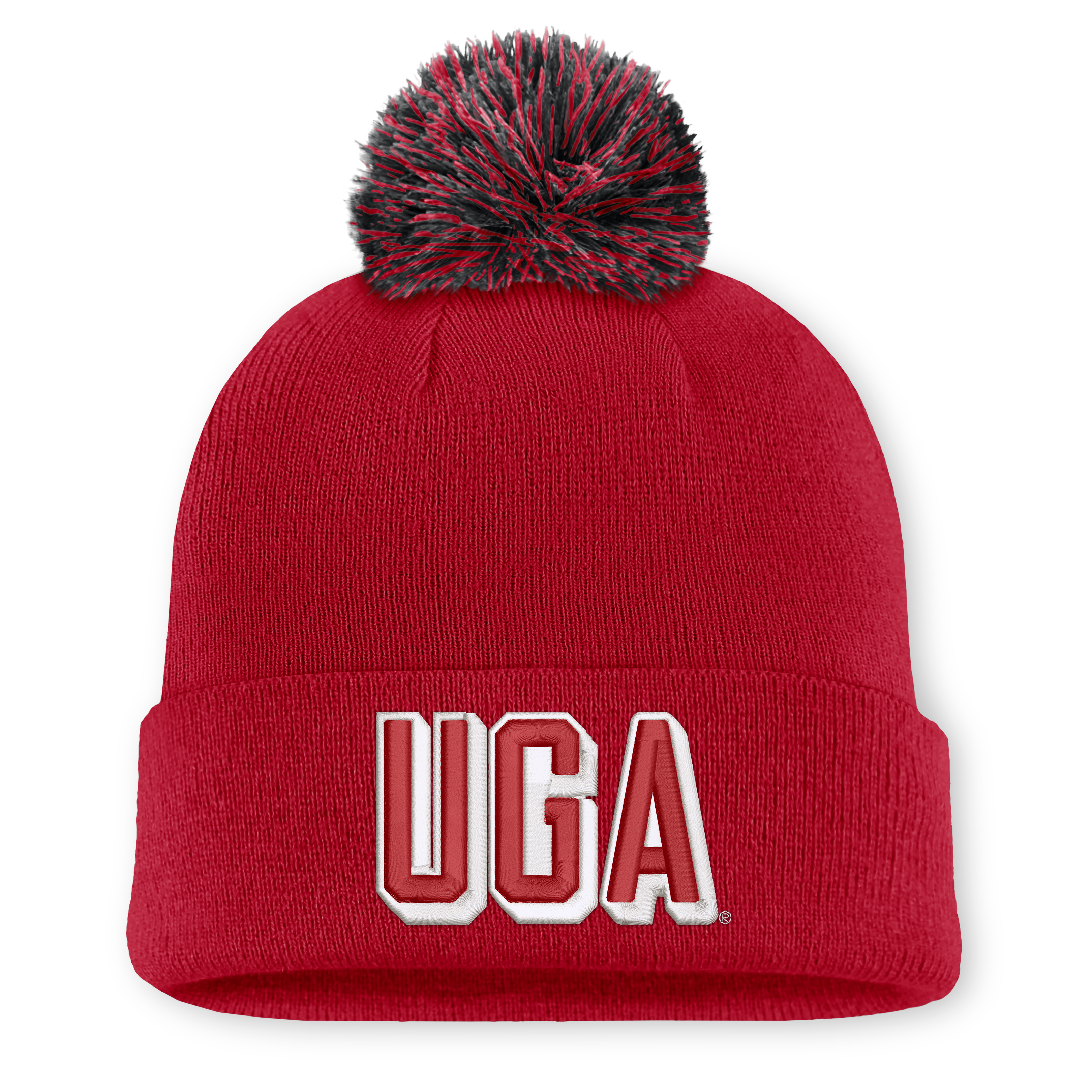 Unisex Nike Red Georgia Bulldogs Letter Mascot Knit Hat with Pom