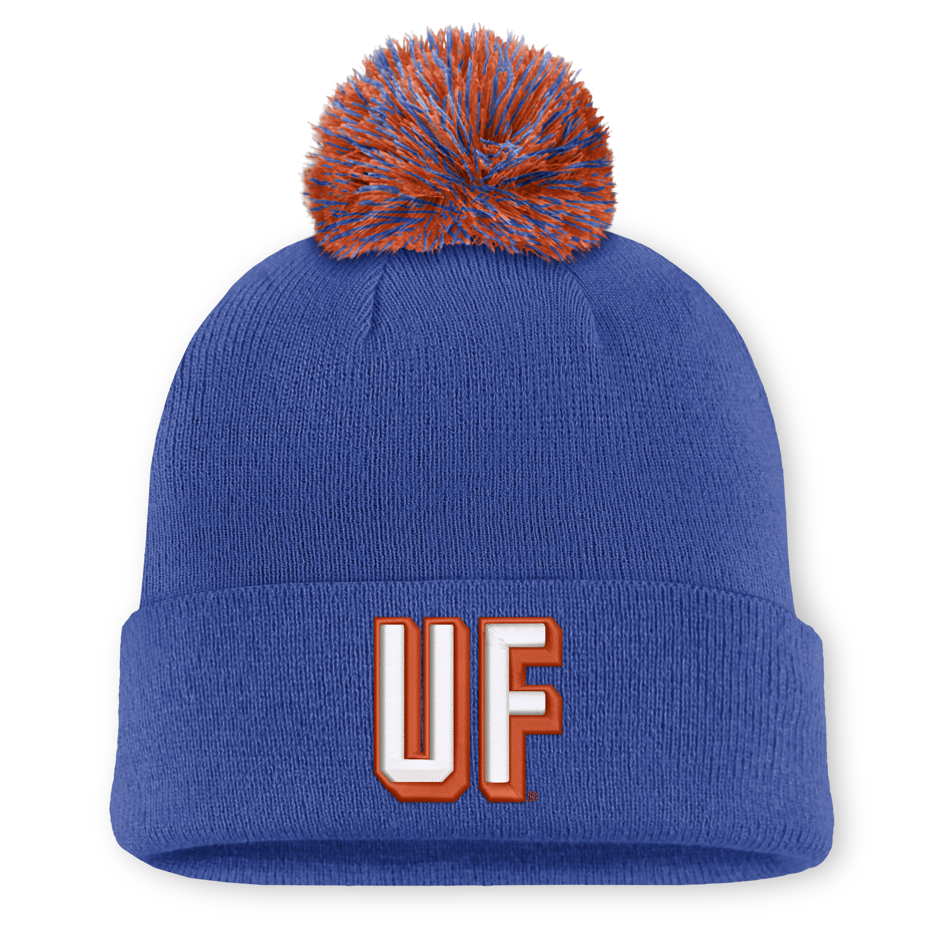 Unisex Nike Royal Florida Gators Letter Mascot Knit Hat with Pom