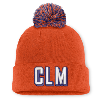 Unisex Nike Orange Clemson Tigers Letter Mascot Knit Hat with Pom