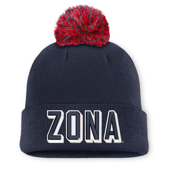 Unisex Nike Navy Arizona Wildcats Letter Mascot Knit Hat with Pom