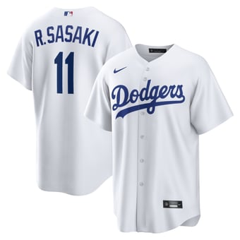 Men's Nike R?ki Sasaki White Los Angeles Dodgers Replica Jersey