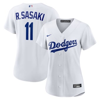 Women's Nike R?ki Sasaki White Los Angeles Dodgers Replica Jersey