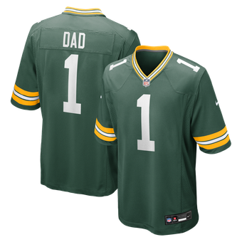 Men's Nike Number 1 Dad Green Green Bay Packers Game Jersey