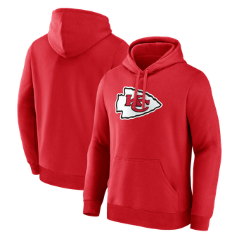 Men's Logo Athletic Red Kansas City Chiefs Primary Logo Hoodie