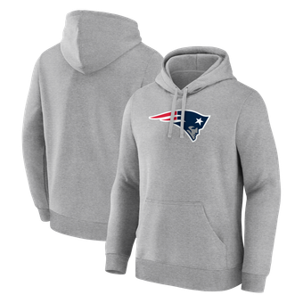 Men's Logo Athletic Heather Gray New England Patriots Primary Logo Hoodie