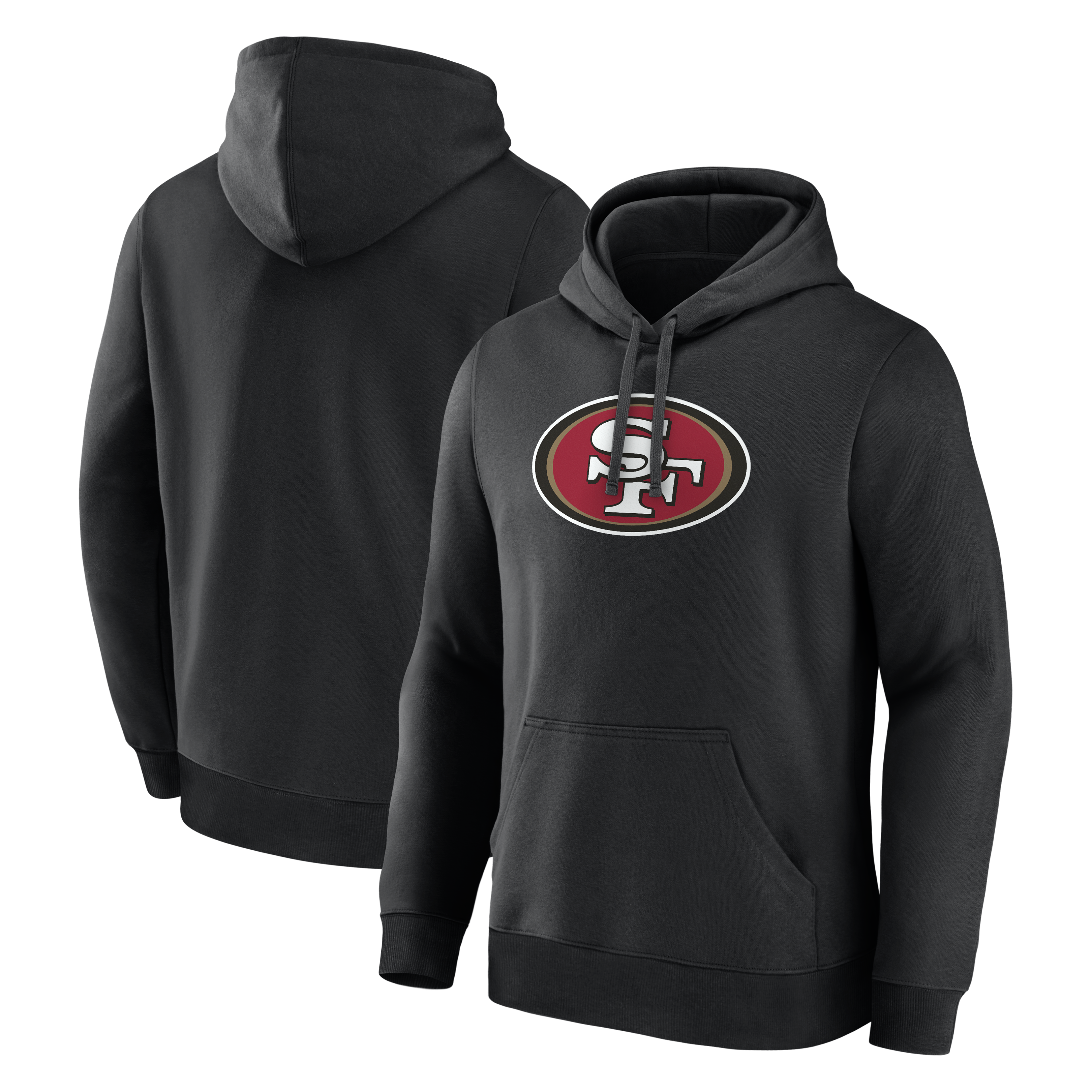 Men's Logo Athletic Black San Francisco 49ers Primary Logo Hoodie